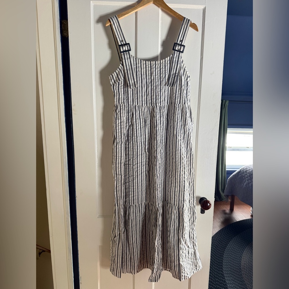 Striped Sleeveless Maxi Dress